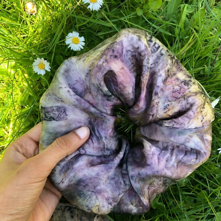   Botanically Dyed Silk Scrunchie